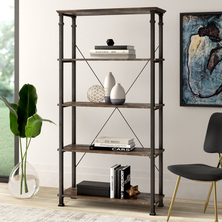Mercury Row® Zona 72'' H x 40'' W Steel Etagere Bookcase & Reviews